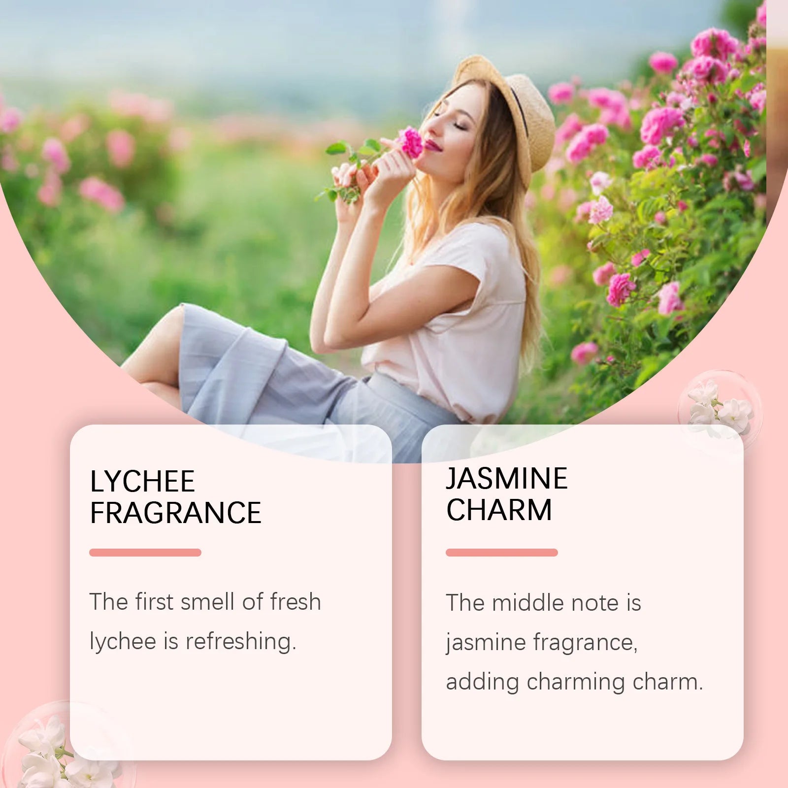 Ouhoe 30ml Lychee Floral Scent Perfume Spray Charming Flirting Dating Light Fragrance Attract Floral Scent Pheromone Perfume