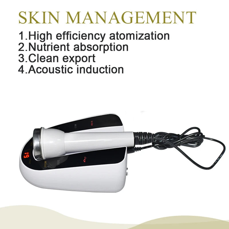 New Ultrasonic Facial Massager High Frequency Face Lifting Tightens Face and Eye Massage Beauty Device Skin Machine With 2 Probe