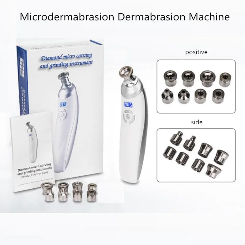 Portable Diamond Microdermabrasion Machine For Blackhead Removal Acne Clearning Skin Rejuvenation Home Facial SPA Tool