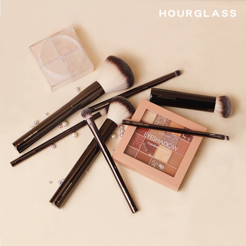 Hourglass Makeup Brush Set & Kit Include Powder Foundation Concealer Lip Blusher Bronzer Eyeshadow Eyeliner Highlight Brush