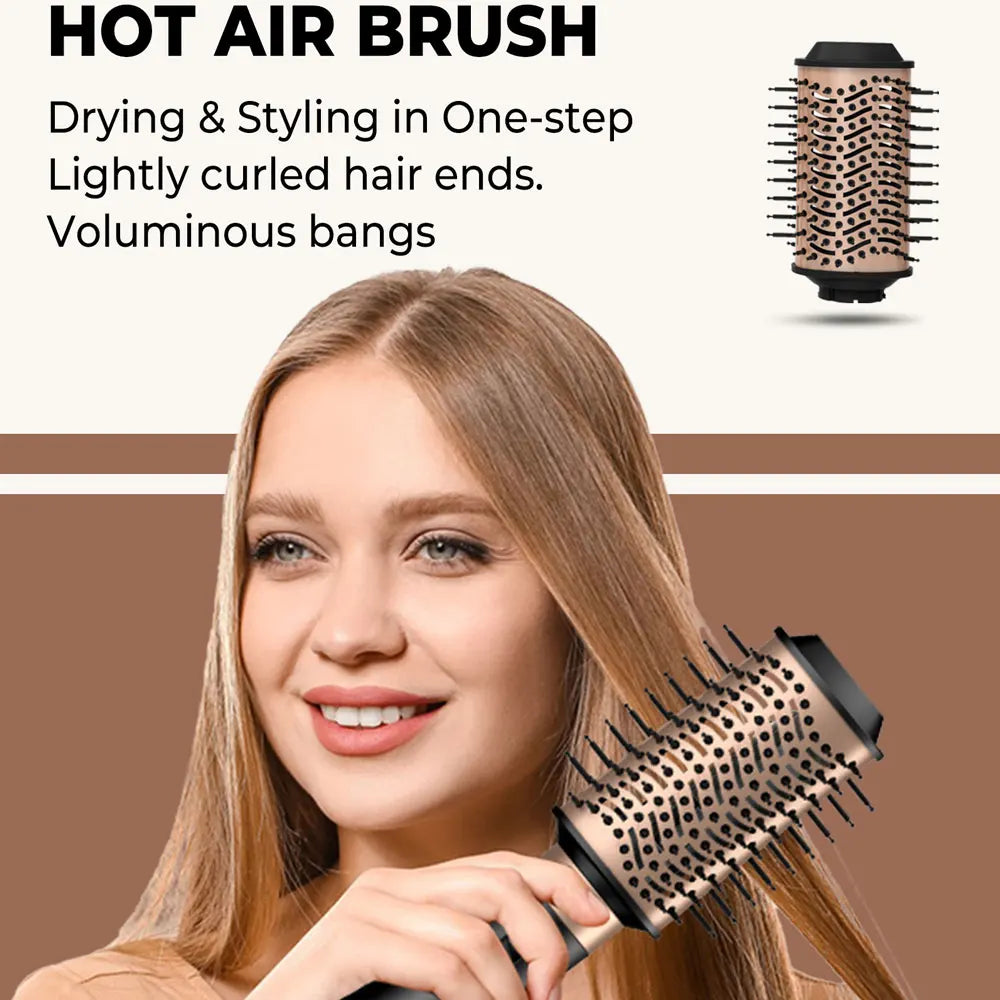 Professional Hair Dryer Brush 4 In 1 Hair Styler One Step Blow Dryer Comb Air Curling Iron Brush Electric Hair Blower Brush