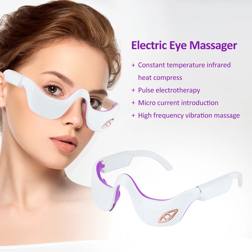 Electric Eye Massager Anti Wrinkle Aging Eye Care Beauty Tool Massage Rechargeable Constant Temperatur Eye Fatigue Relief Device