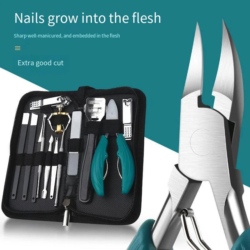 Professional Toe Nail Clippers for Thick Nails Curved Blade Dead Skin & Dirt Remover Super Sharp Tool for Ingrown Toenails