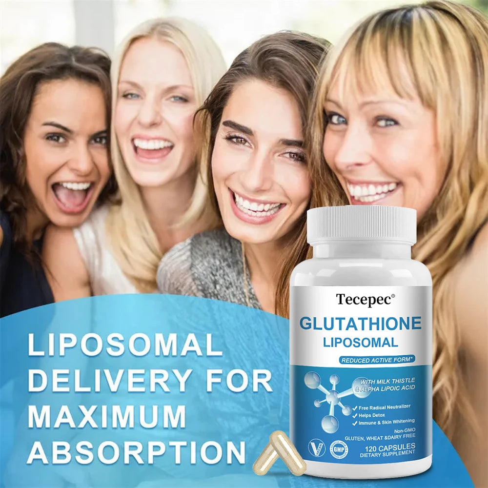 Liposomal Glutathione Supplements Free Radical Neutralization Skin Whitening Immunity Liposomal Glutathione Skin Support