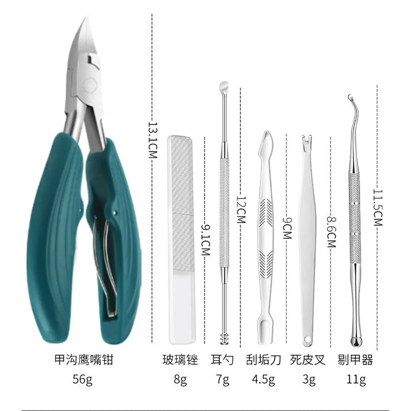 Professional Toe Nail Clippers for Thick Nails Curved Blade Dead Skin & Dirt Remover Super Sharp Tool for Ingrown Toenails