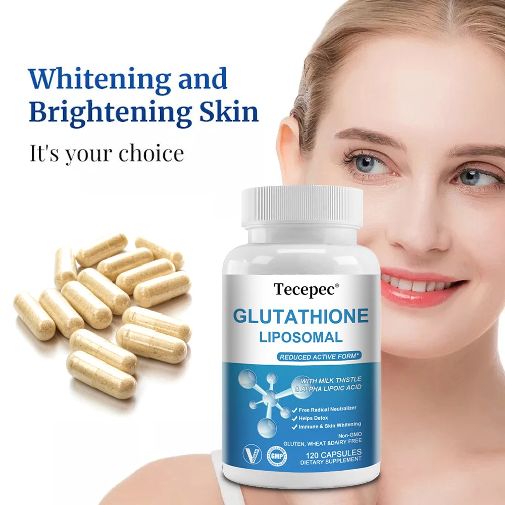 Liposomal Glutathione Supplements Free Radical Neutralization Skin Whitening Immunity Liposomal Glutathione Skin Support