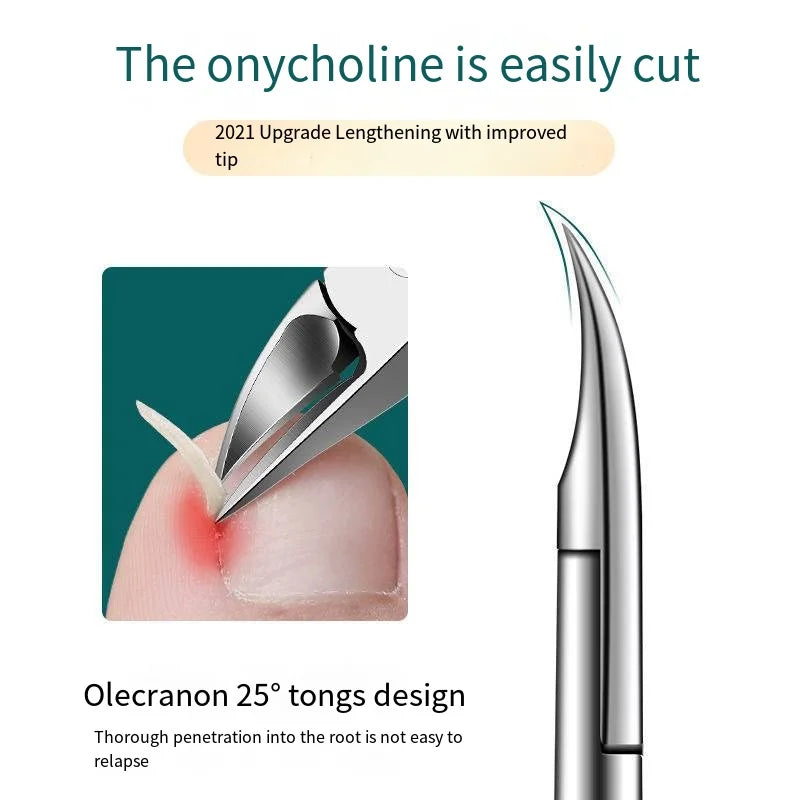 Professional Toe Nail Clippers for Thick Nails Curved Blade Dead Skin & Dirt Remover Super Sharp Tool for Ingrown Toenails