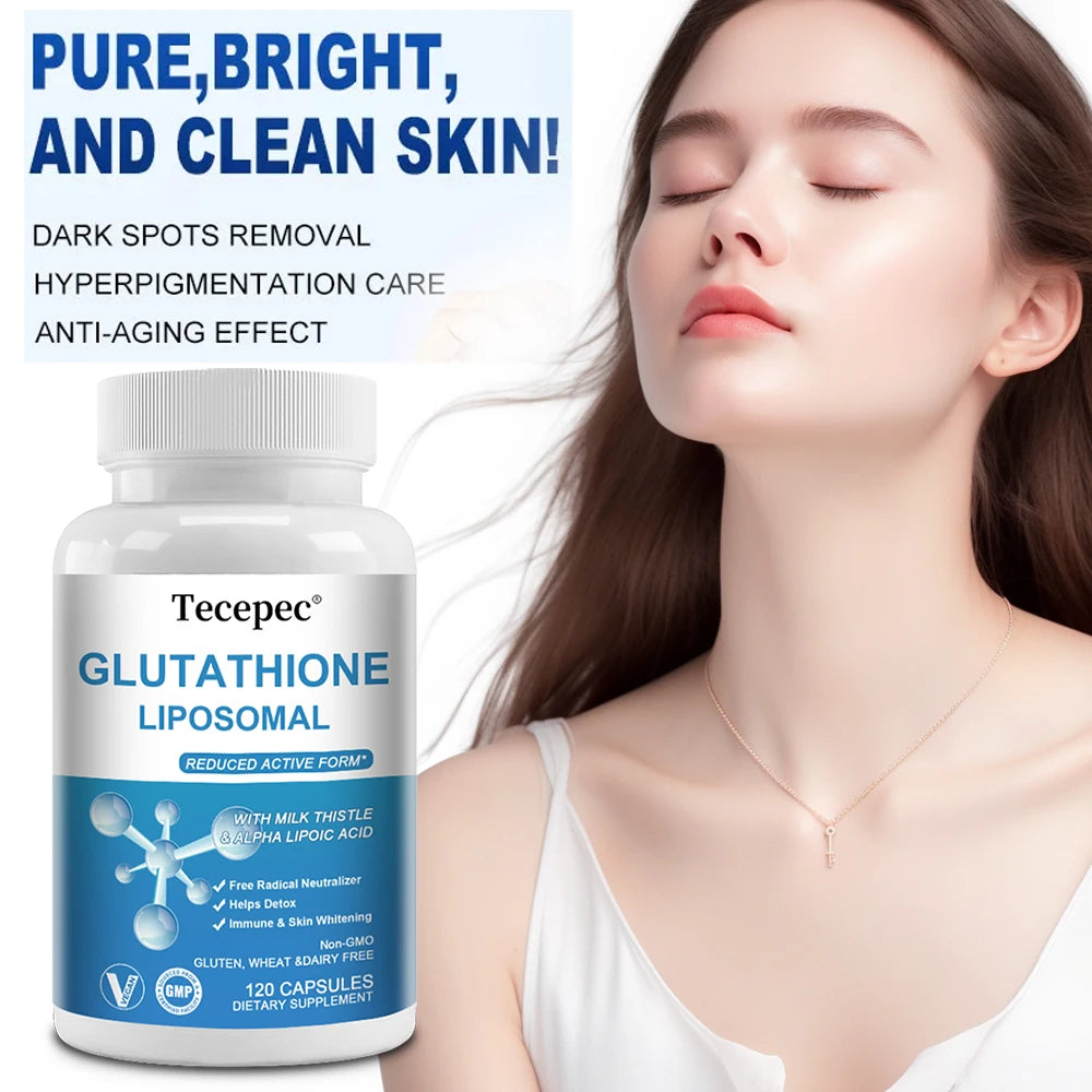 Liposomal Glutathione Supplements Free Radical Neutralization Skin Whitening Immunity Liposomal Glutathione Skin Support