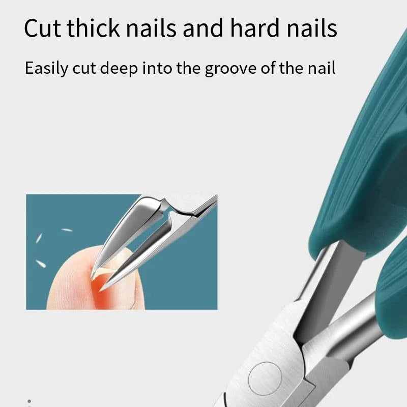 Professional Toe Nail Clippers for Thick Nails Curved Blade Dead Skin & Dirt Remover Super Sharp Tool for Ingrown Toenails