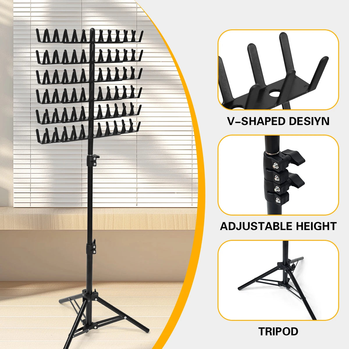 Hair Braiding Rack 2 Sided Hair Racks For Braiders Standing Height Adjustable Braid Rack Hair Extension Holder Salon Home