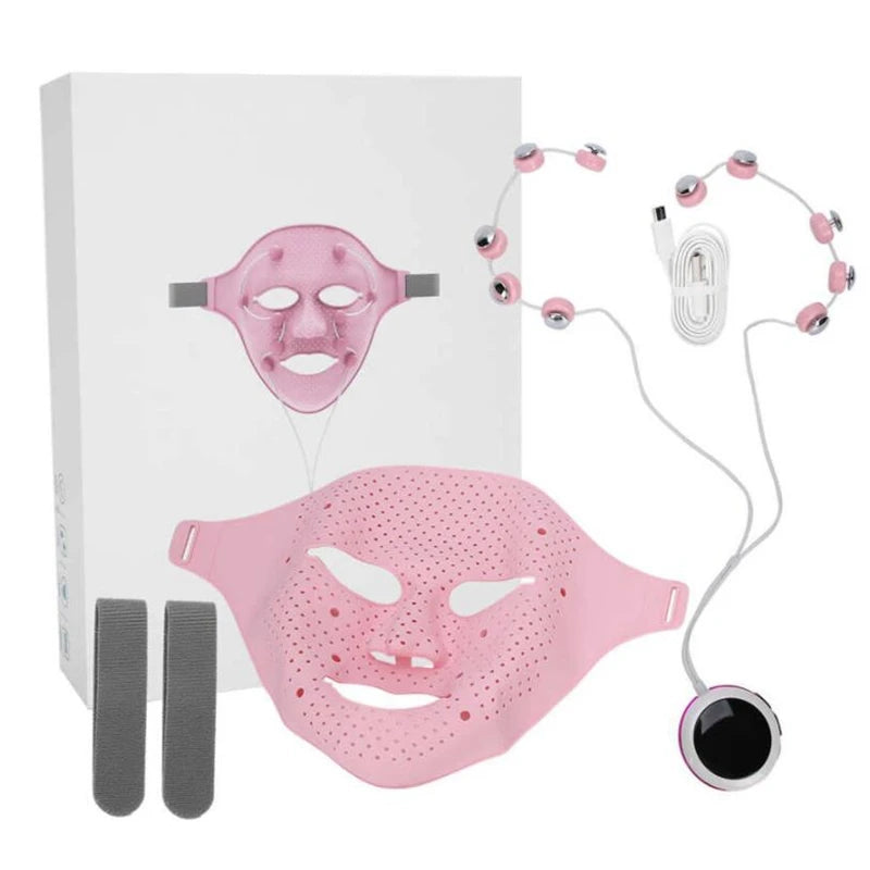 3D Silicone Facial Mask Electric EMS Vibration Face Massager Skin Rejuvenation Quick Face Lift Mask V Face Slim Massager