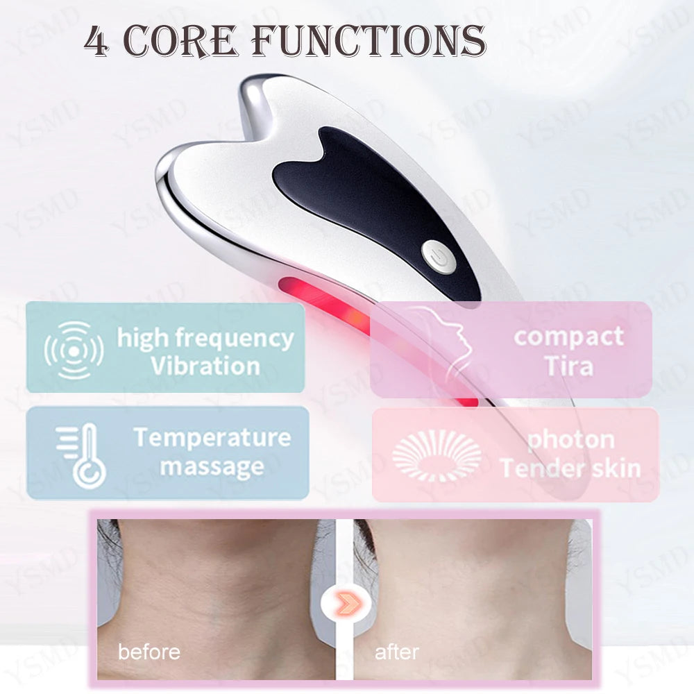 Face Massagers Skin Scraping for Facial Lifting Tighten Care Anti Wrinkle Double Chin Remove Neck Electric Massage Skincare Tool