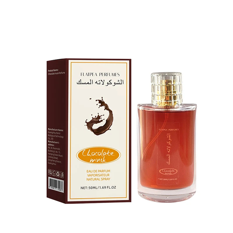 Unisex Eau De Chocolate Musk Parfum High Quality Arabian Perfume Lasting Pheromone Light Vibrant Citrus Irresistible Fragrance