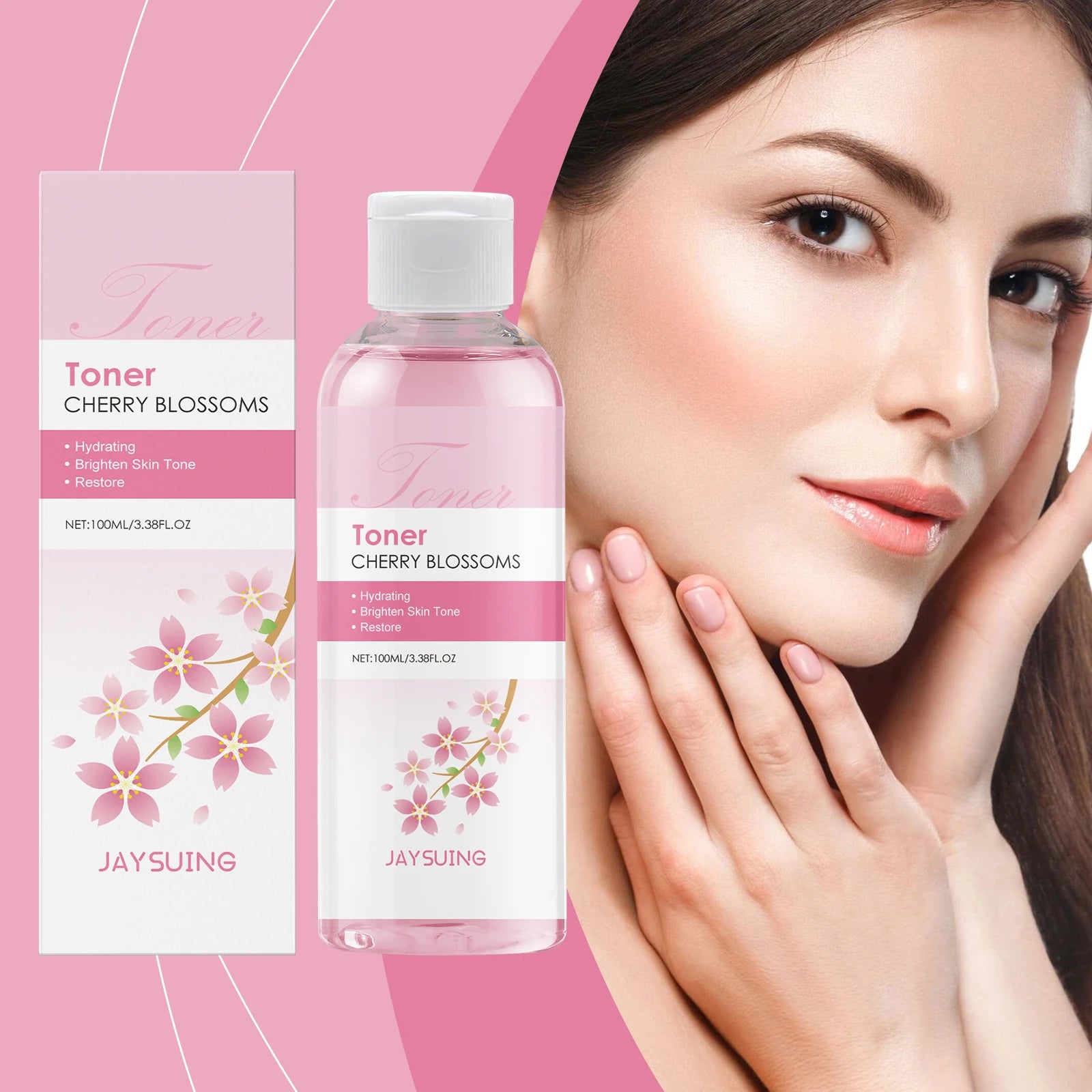 Sakura Face Toner Deep Hydrating Moisturizing Oil Control Improve Dryness Rejuvenating Firming Brightening Cherry Blossoms Serum