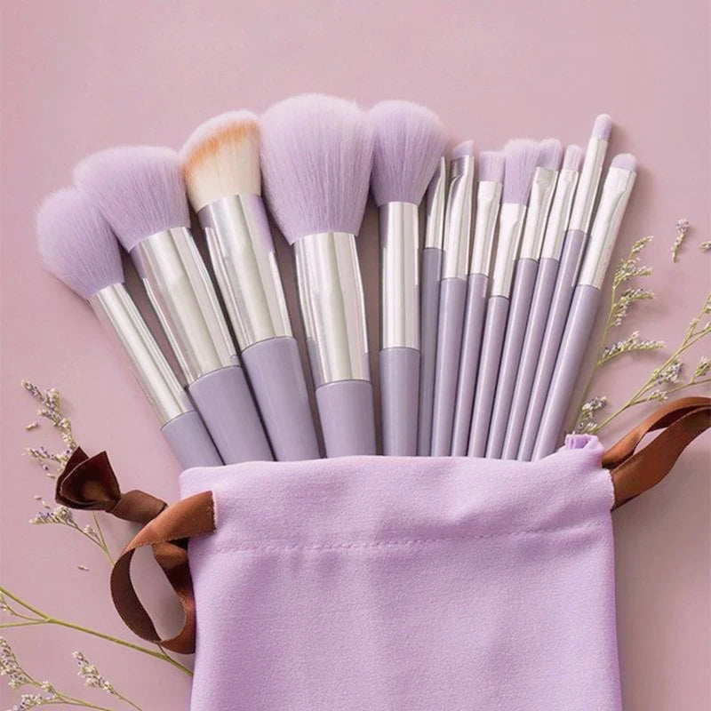 13Pcs Green Makeup Brushes Pro Brush Set Powder Eyeshadow Blending Eyeliner Eyelash Eyebrow Make Up Beauty Cosmestic Brushes