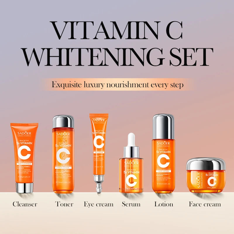 SADOER Vitamin C Skin Care Sets Face Cream Moisturizing