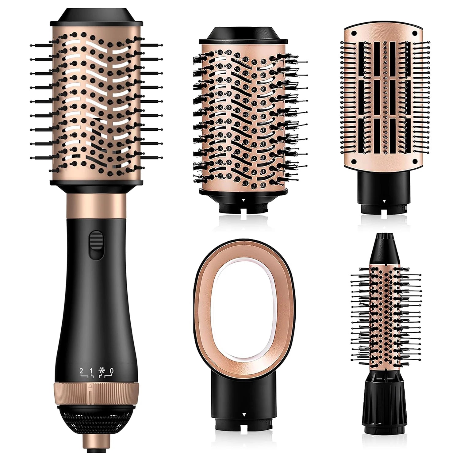 Professional Hair Dryer Brush 4 In 1 Hair Styler One Step Blow Dryer Comb Air Curling Iron Brush Electric Hair Blower Brush